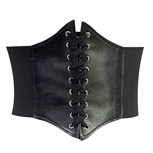 Oversized waist slimming elastic wide belt women's decorative dress simple and versatile shirt elastic girdle outer wear
