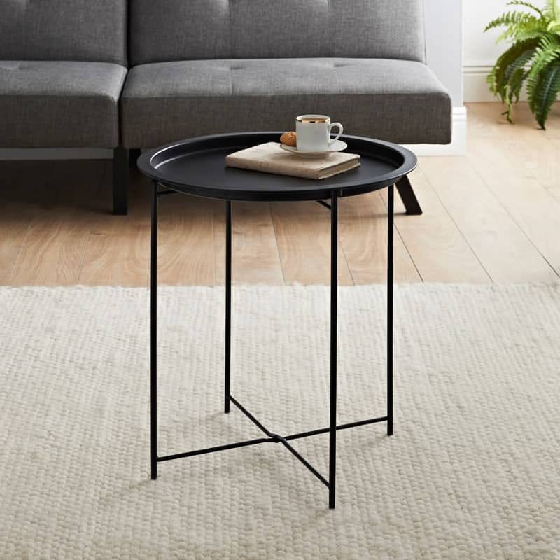 Mesa de café Amazon mesa de té marco de hierro desmontable mesa de café simple sala de estar image 1