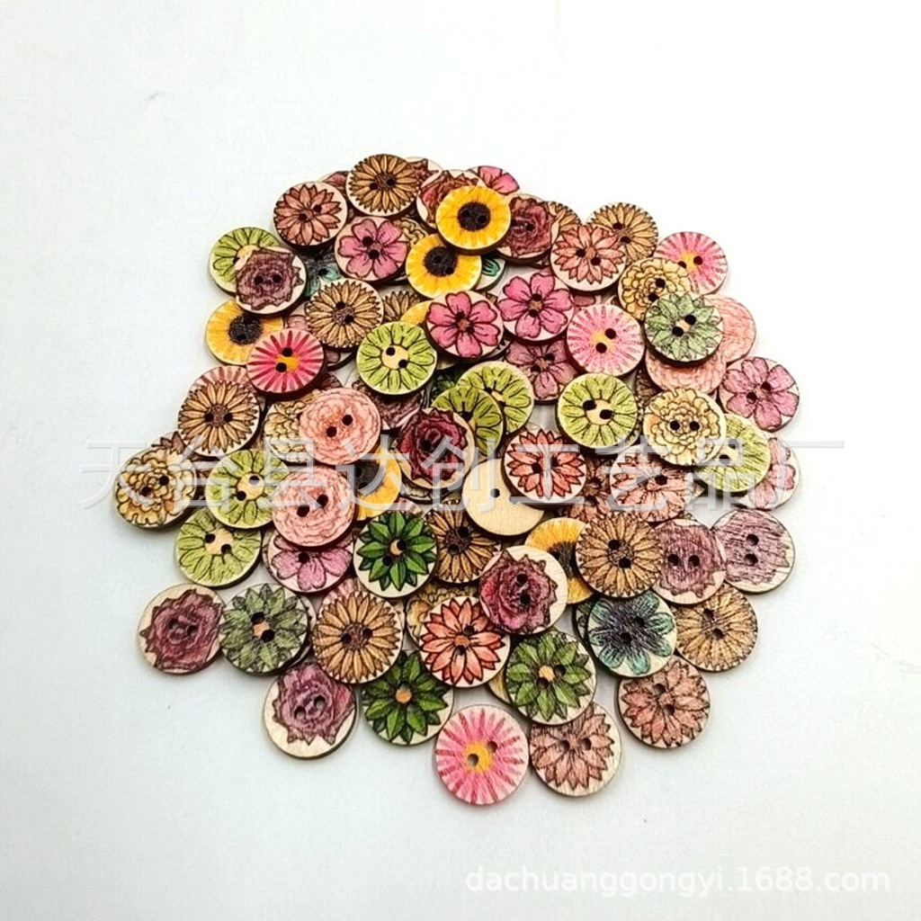 Colores mezclados 11*15mm * redondo * pintura