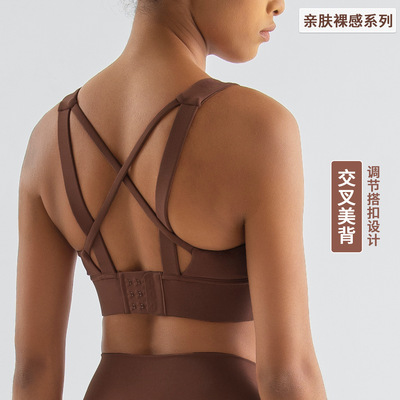 Light and thin nylon Two-sided Beautiful back Single breasted vest yoga Underwear Hollow camisole vest