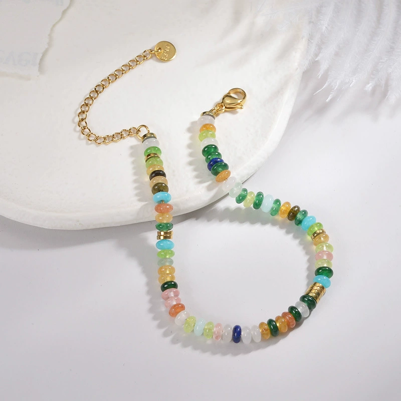 Органичный маленький дизайн бус bracelets, ювелирная нержавеющая сталь, аксессуар, французский стиль, лёгкая роскошь