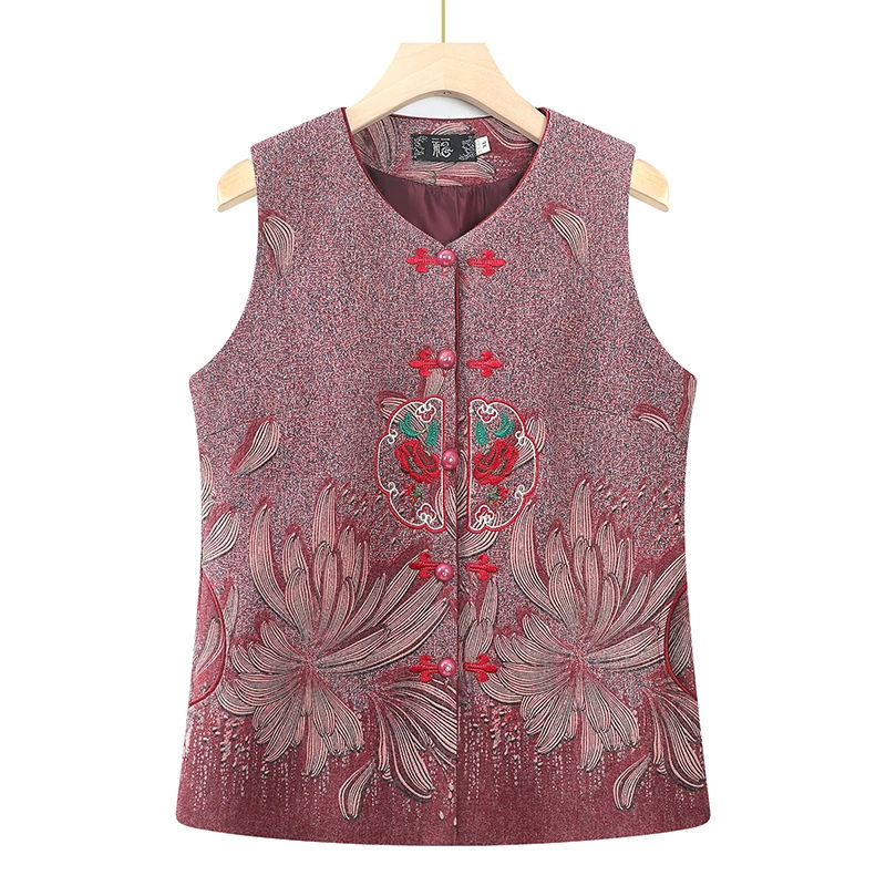 Модный осенний жилет, plus size, 80-е годы, с вышивкой