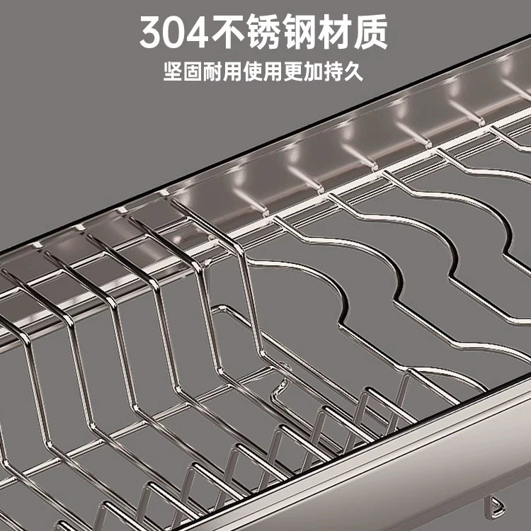304ステンレス鋼天立式厨房碗皿収納棚多機能水槽碗箸まな板水切り棚|undefined