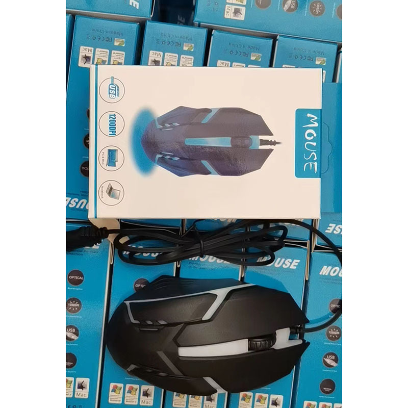 X1 ratón luminoso cable colorido respiración juego de ratón de juego de juego de oficina ventas al por mayor comercio exterior transfronterizo