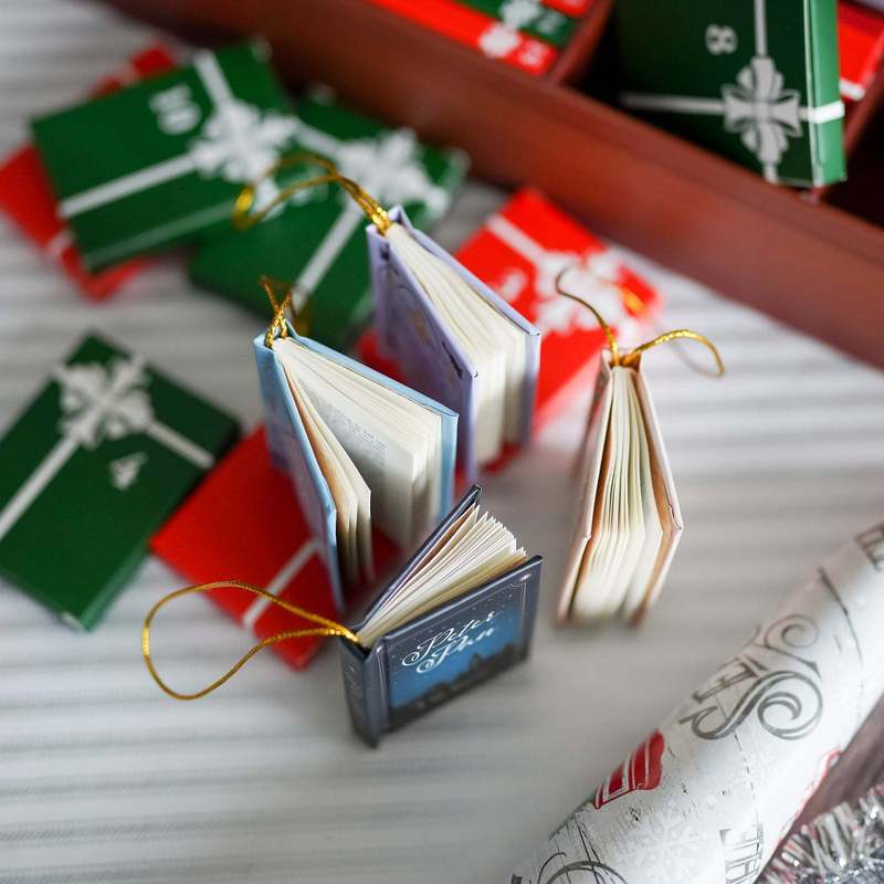 亚马逊爆款Mini Book Ornament Advent 圣诞节惊喜盲家批发|undefined