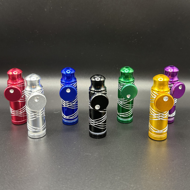 Aluminum alloy metal detachable combination color batch flower snuff pipe smoking set small and convenient with mini easy to clean Aluminum alloy metal detachable combination color batch flower snuff pipe smoking set small and convenient with mini easy to clean