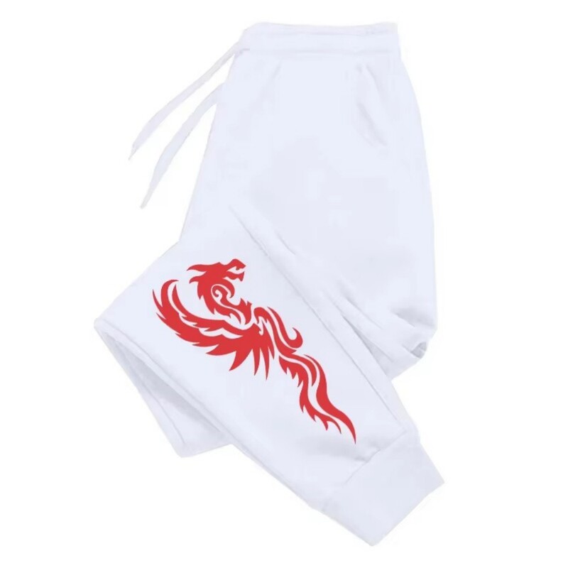 Foreign Trade Cross-Border Boys' Printed Long Pants with Drawstring and Pockets, Sporty Fashion Jogger Casual Autumn Outerwear