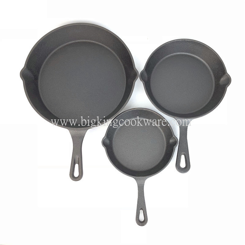 Sartén tradicional de hierro fundido sartén de carne sartén antiadherente mini horno de Cocina de Inducción de gas disponible