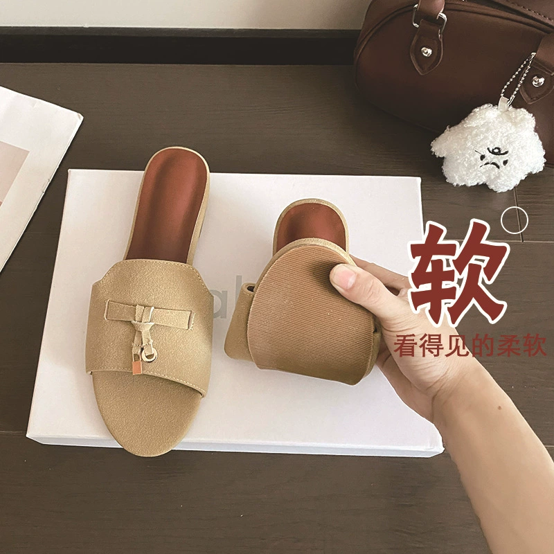 Женские сандалии на плоской подошве с замком и кисточками в стиле ретро, ​​женские сандалии без шнуровки для уличной одежды.