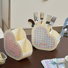 少女心可爱格子化妆刷筒桌面收纳学生笔筒高颜值摆件收纳装饰笔筒