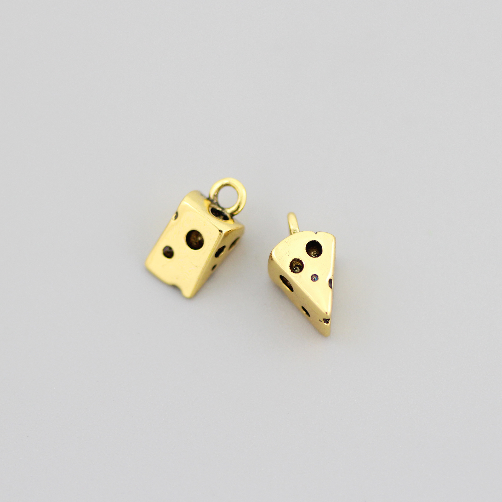 2g Weight Pendant Jewelry Making Type DIY Jewelry Accessories Classification 1 Piece Quantity Brass Material Cheese Pattern Plating Design Cute, Simple Style Style 1 Piece Brass Cheese Pendant 8