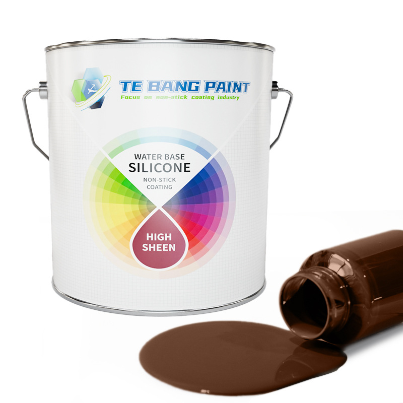 棕色水性有机硅涂料耐高温耐磨不粘涂料易清洁防腐蚀高光泽