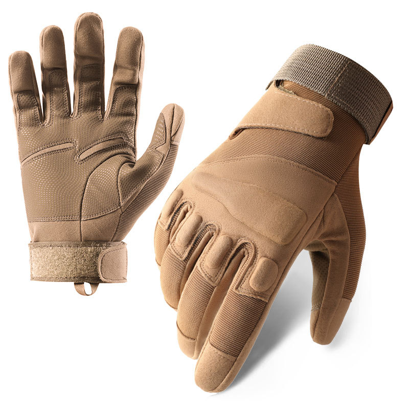 Guantes Tácticos para Ciclismo de Dedo Completo de Cuero de Microfibra Antideslizantes y Pantalla Táctil