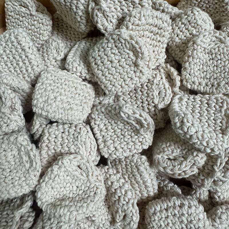 手钩方形口袋白色手工编织包包钩针毛线diy手钩花朵毛线辅料工厂