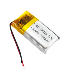 3.7V Polymer Lithium Battery 501220 80mAh Selfie Stick Smart Bracelet Bluetooth Earphone Charger Battery