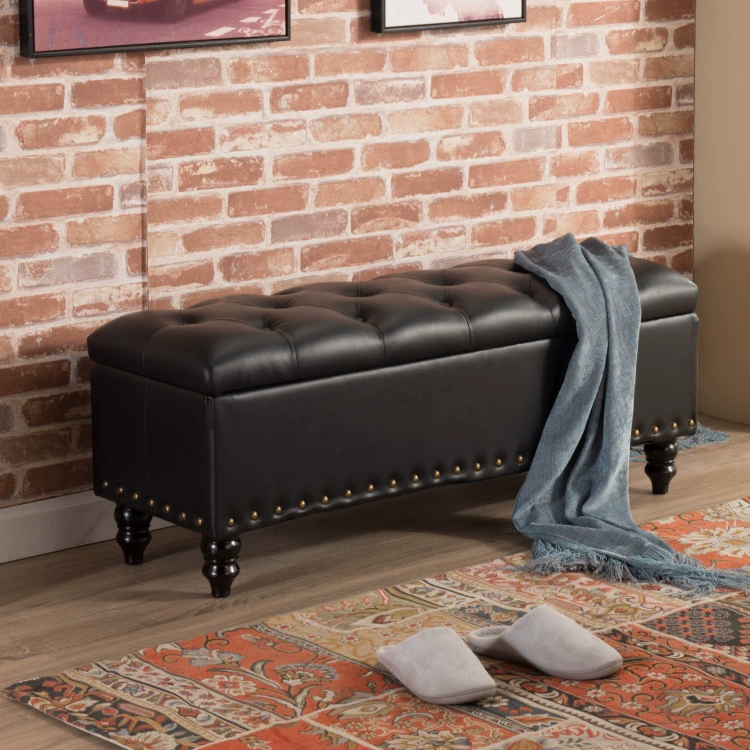 Скамейка для хранения в европейском стиле для магазина одежды, прямоугольная скамейка для переобувания дома, шкаф для обуви из массива дерева.