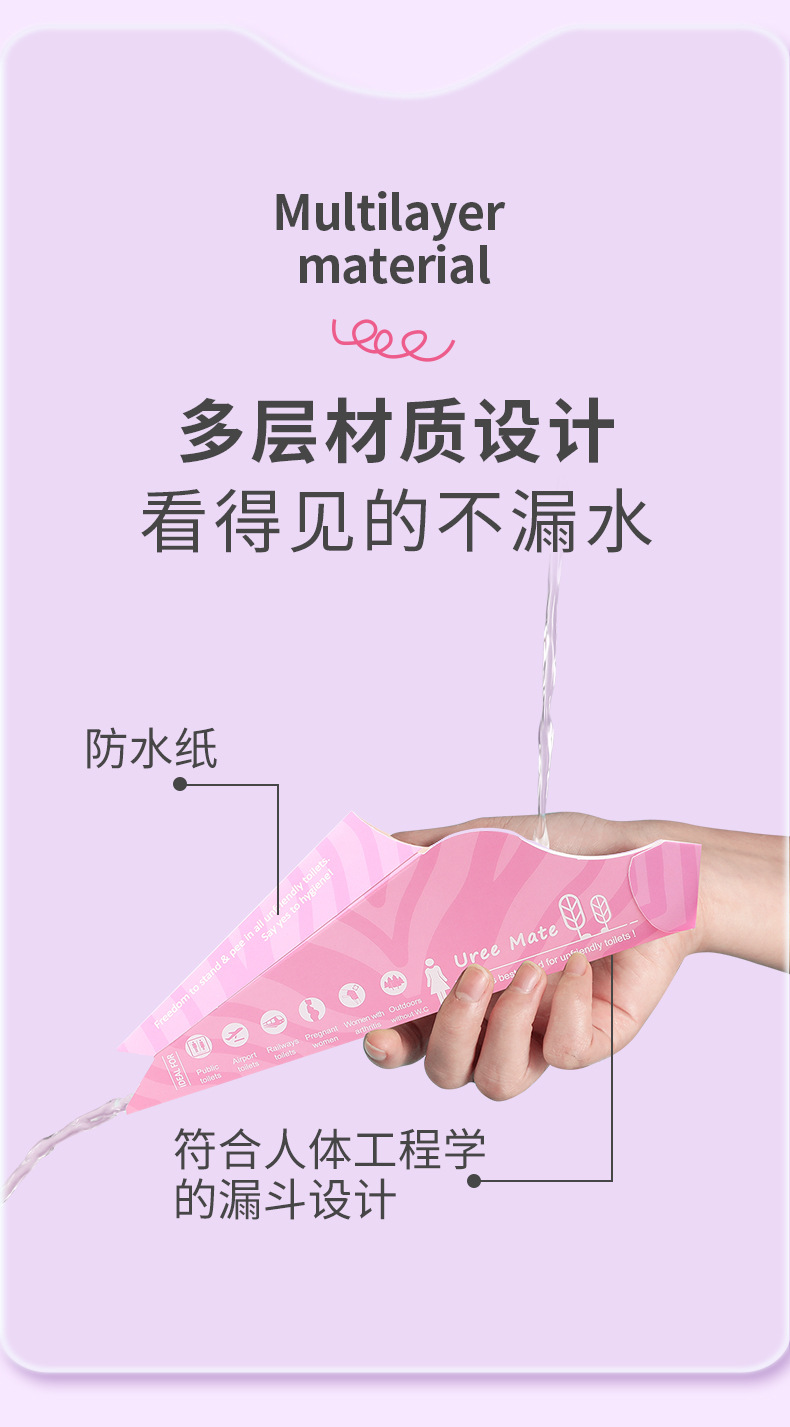 Women's standing urinal pregnant women's cesarean section toilet artifact disposable standing urine paper urine Cup maternal