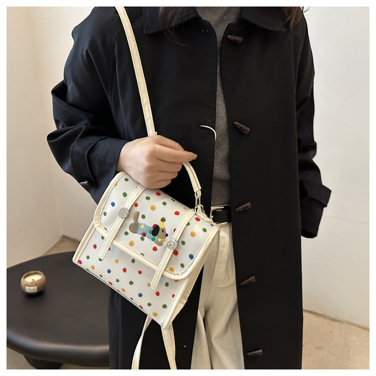 Cute cartoon Dachshund backpack for women 2024 new multi-functional bag, fashionable commuting single-shoulder crossbody small square bag undefined
