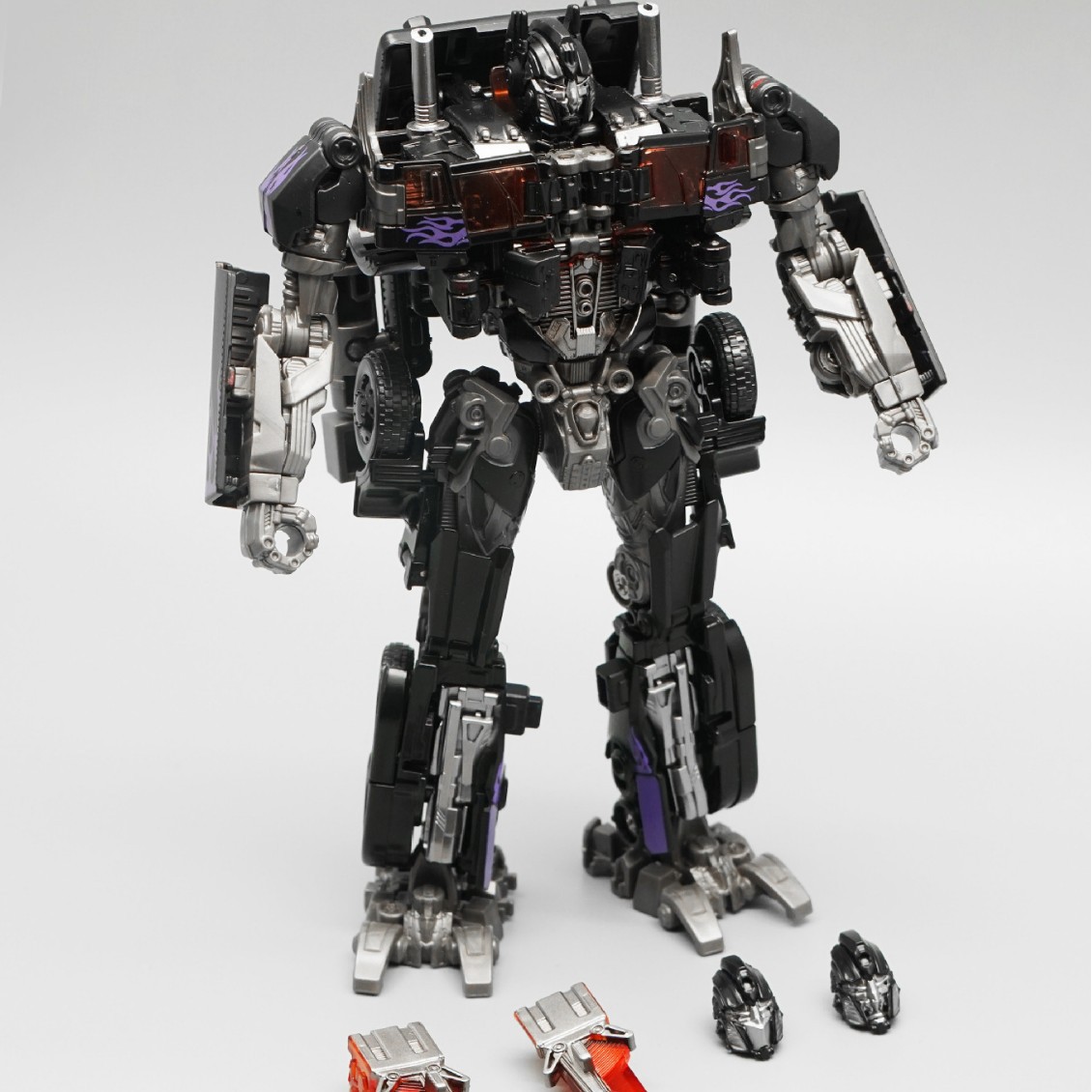 Transforming Toy 8801B Black and Purple Optimus Prime Hero Column Ss05 Alloy King Kong Car Robot Model Cross-Border