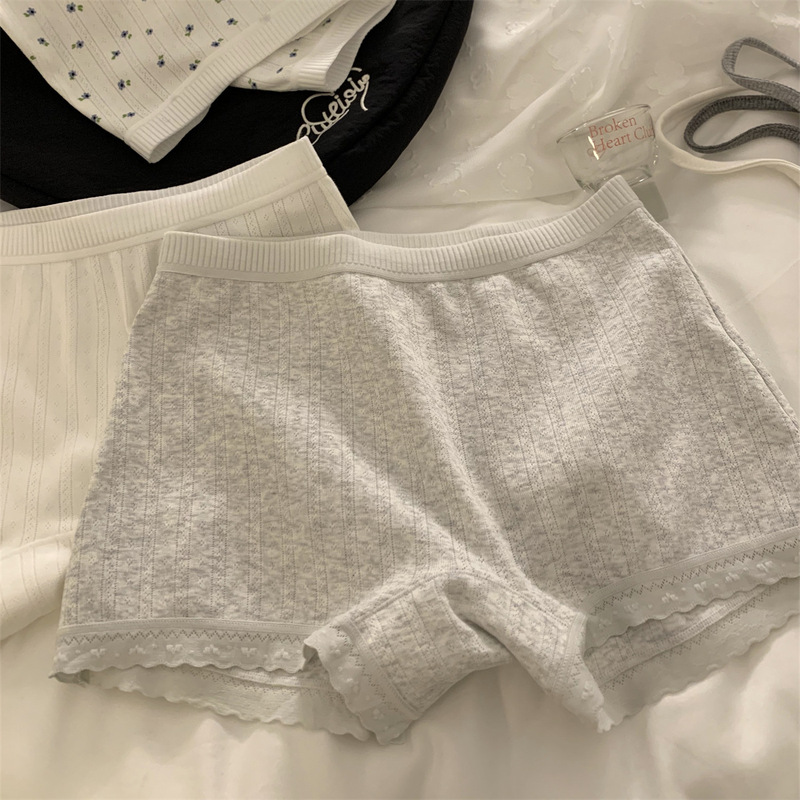 "粉色便利店"【春日小花】a类棉舒适平角安全裤女生防走光内裤女|undefined