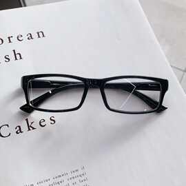 复古方框眼镜黑色黑框方形cos二次元超清平光镜多度数选择近视镜