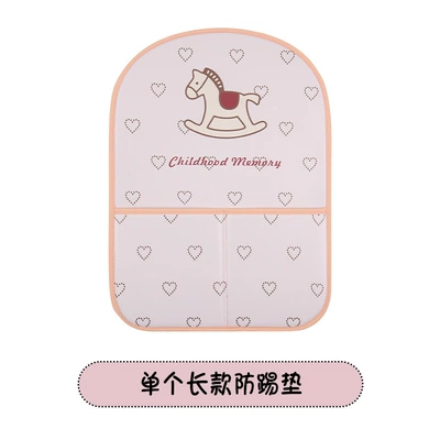 Cute Cartoon Pony Girl Car Seat Back Anti-Kick Pad, Car Seat Back Anti-Dirt Pad with Storage Strap, Available in 2 Lengths (Chair back anti-kick pad) - pink-pony-long-coat
