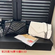 信封压花包包经典SL菱格2025新款单肩邮差百搭大容量羊皮纹斜挎包