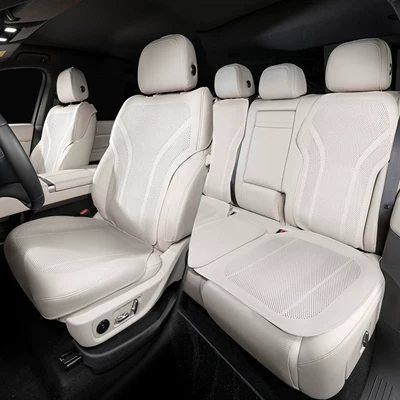 Car Summer Seat Cushion Suitable Seat cushion, seat cover - type-b-thin-cushion-elegant-white-seven-piece-set