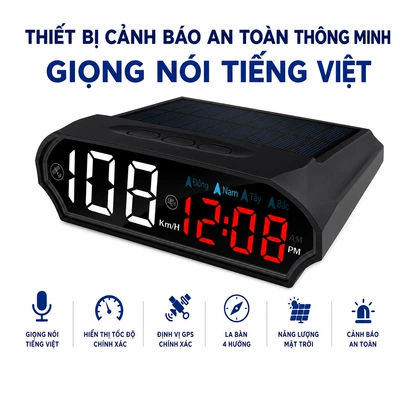 Vietnam-specific vehicle-mounted speed voice solar-powered electronic dog safety warning device manufacturer wholesale (Sürətölçən (Spidometr))