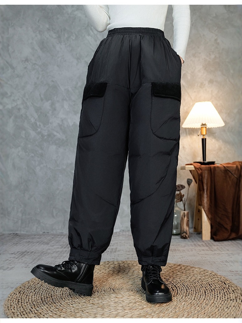 Otoño y invierno nuevos pantalones de algodón blancos de plumas de invierno para mujeres -40 grados a prueba de frío Harbin pantalones de algodón noreste image 4