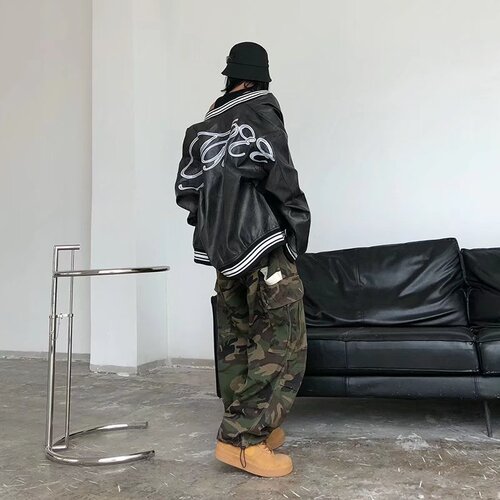 Trendy American Street Retro Hip-Hop Camouflage Wide Leg Work Pants Loose Large Pockets Casual Men's Streetwear Pants