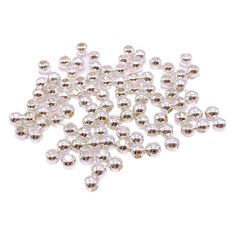 Маленькие золотые бусины 18 карат, медные бусины, однотонные глянцевые круглые бусины, свободные бусины, браслет «сделай сам», браслет из бисера, отдельные бусины, ювелирные аксессуары