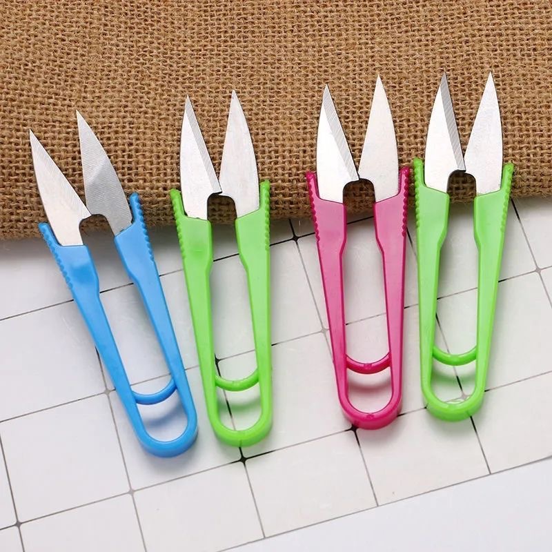 弹簧剪纱剪绣花裁缝剪小号家用缝纫剪线头U型小剪刀剪线头十字绣