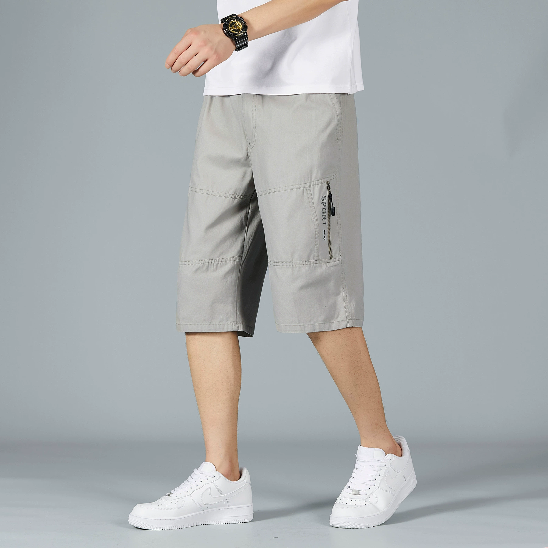 Summer cotton thin trousers, beach shorts, plus size