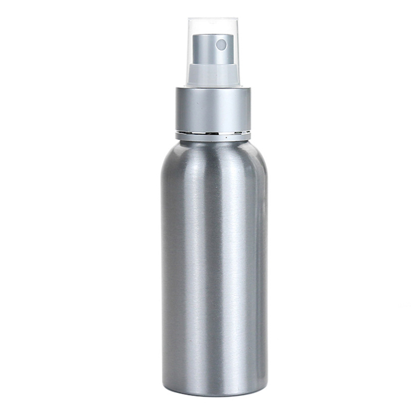 Botella de aerosol de aluminio de metal Botella de aerosol hidratante de tóner desinfección de alcohol pequeña regadera portátil sub-botella presionando botella vacía