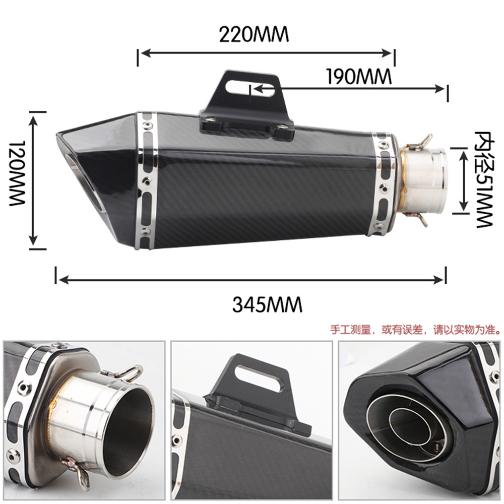 Motorcycle performance modification with large displacement conical hexagonal 51mm bore, suitable for Huanglong 600 Ninja 400, universal parts