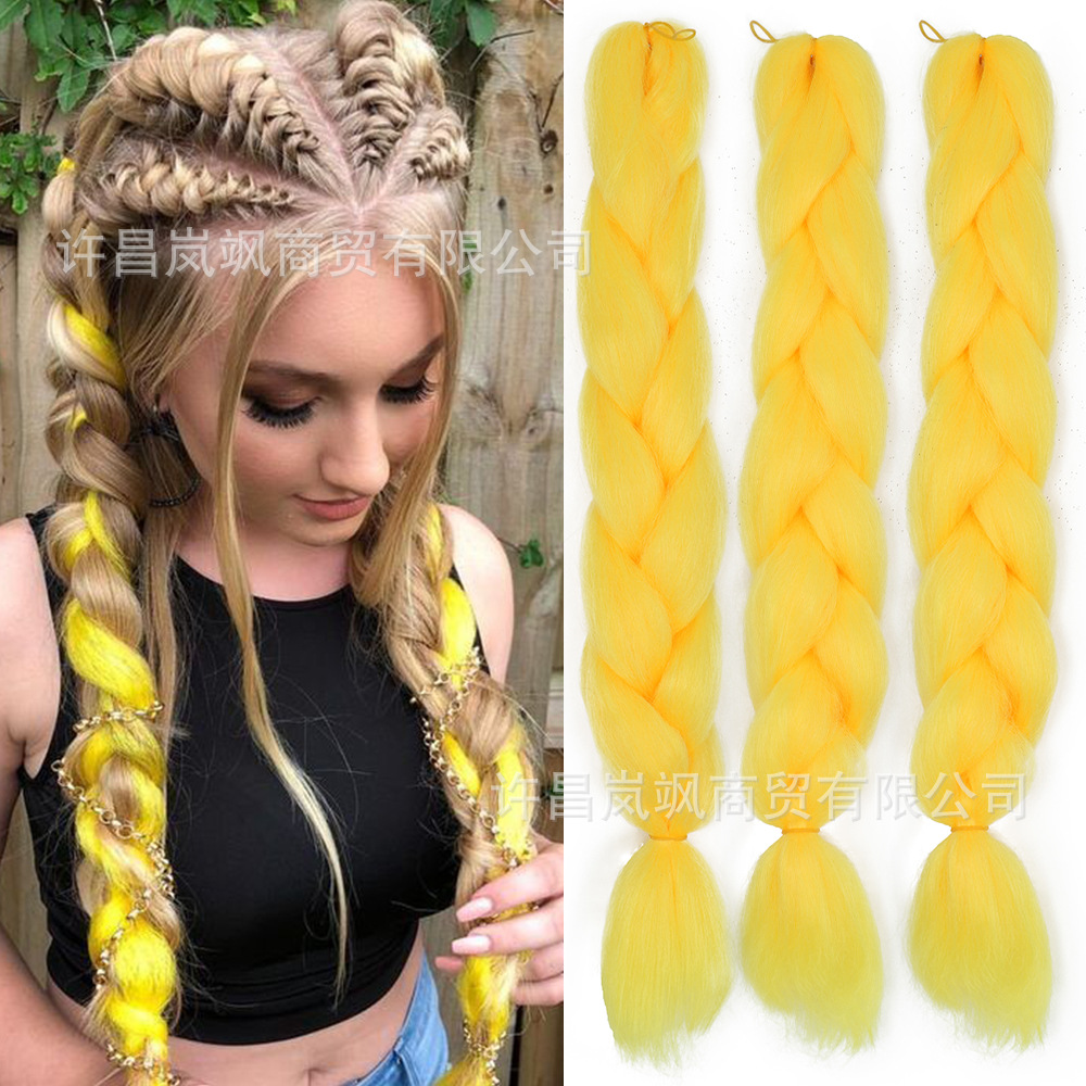 Peluca de trenza grande africana, color, trenza sucia, cuerda para el cabello, degradado, fibra química, trenza grande, reggae, hip-hop, trenza sucia, trenza