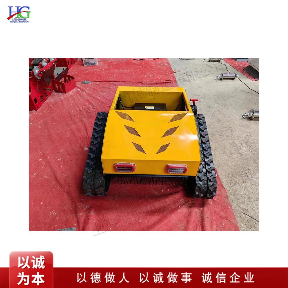 全地形遥控割草机外贸农场山坡全自动剪草机履带式果园草