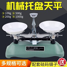 浦江托盘天平100g200g500g学生天平物理实验架盘机械天平教具带砝