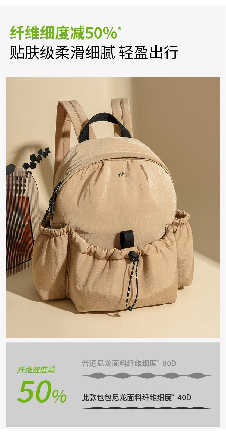 Jiaoxia's new model 2025 lightweight expandable women's backpack travel waterproof outdoor backpack mother bag large capacity