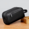 Black lychee fingerprint lock bag