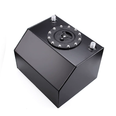 Car Modification Parts 4-Gallon Auxiliary Fuel Tank 16L Aluminum Racing Fuel Tank Gas Tank Plastic Cover (Fuel tank) - black