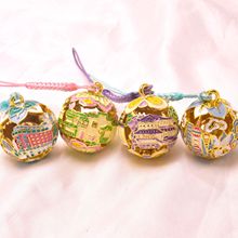 新品国风杏花铃铛挂件御守镂空加厚铃铛手机挂饰樱花铃铛饰品配件