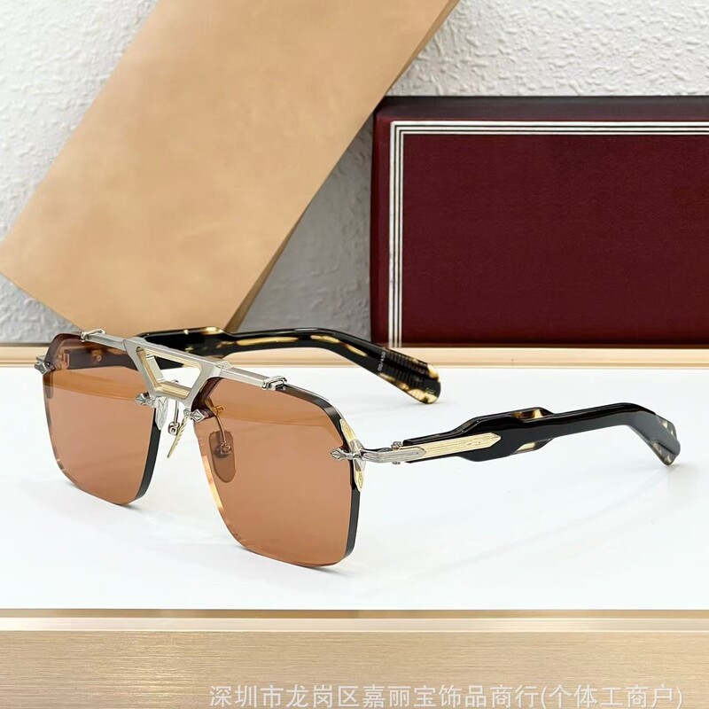 JMM欧米高級角金属フレームレスファッションサングラスクロスボーダーTOPクール日焼け止めサングラスSILVERTON|undefined