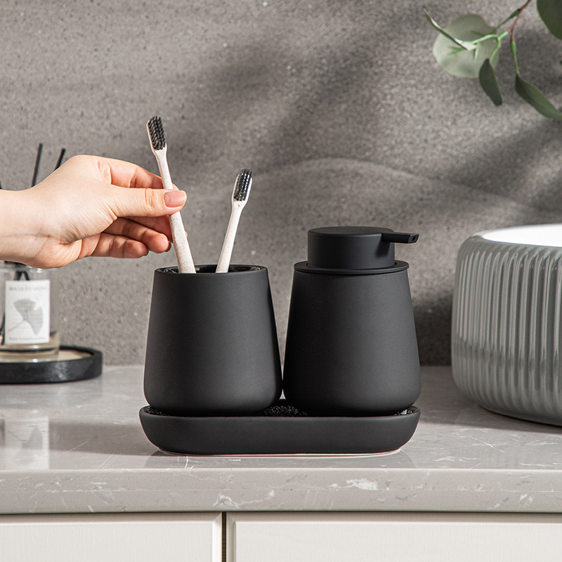 Botella de prensa Amazon explosión cerámica pintura de silicona pintura de goma sensación champú gel de ducha loción botella suplementaria