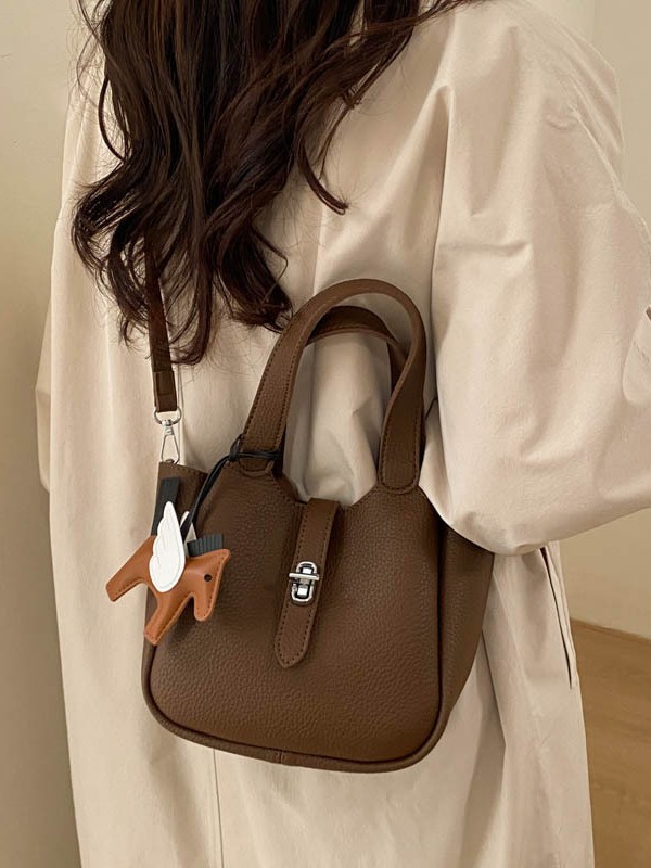 Bolso para mujeres 2026 venta caliente nuevo nicho coreano bolso de cubo portátil de textura alta moda lujosa bolsa de mochila