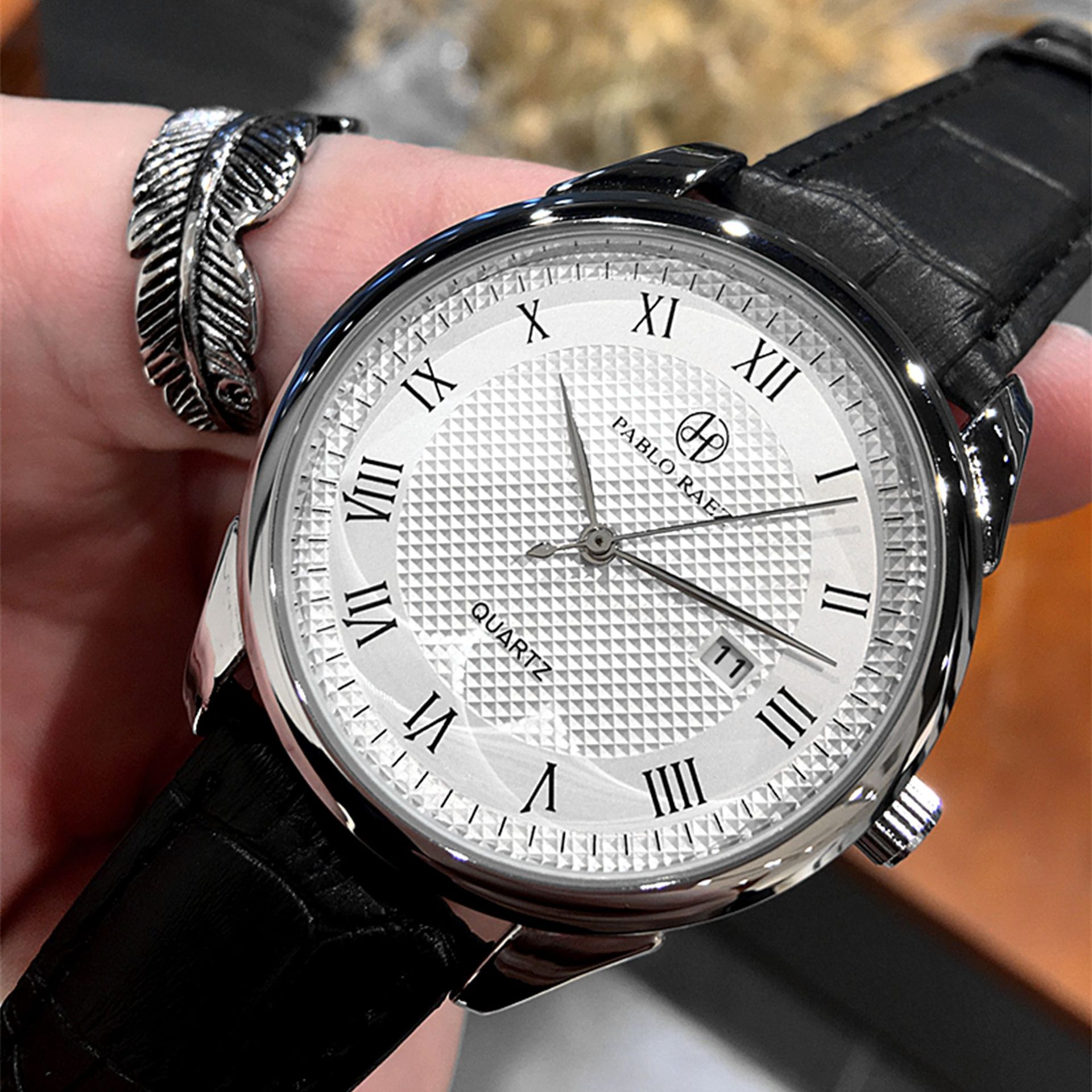 Herrenuhr Außenhandel beliebte wasserdichte vollautomatische Quarzuhr grenzüberschreitender E-Commerce Live-Übertragung einteiliger Drop-Shipping-Großhandel_voghion.com