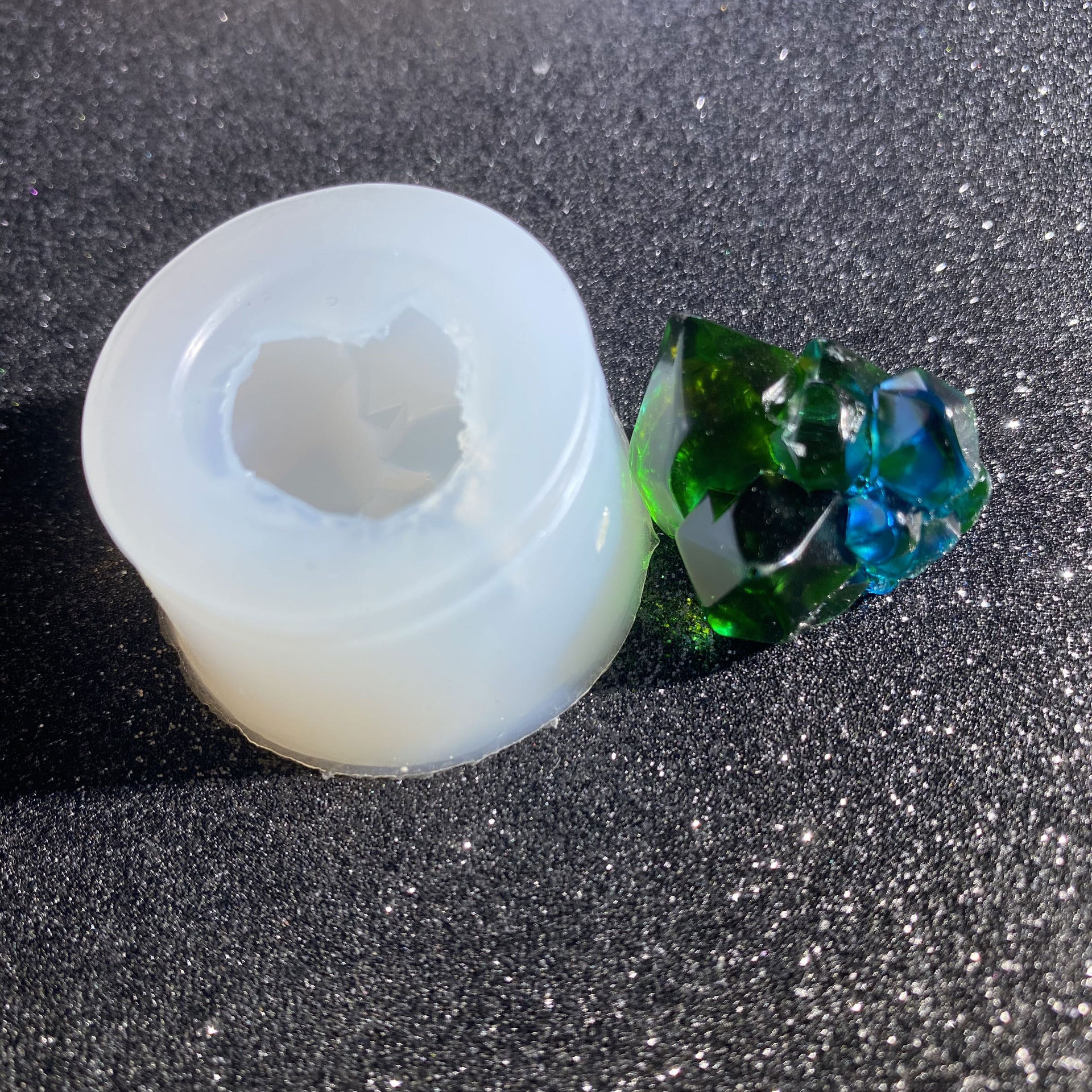 DIY epoxi iceberg cristal columna de silicona molde cristal epoxi mineral cristal Cluster Decoración Accesorios molde