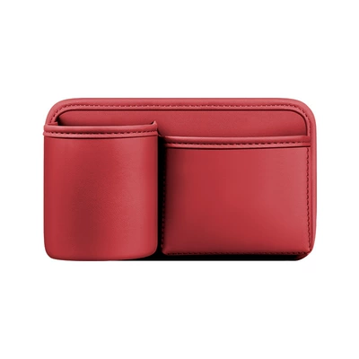Car Storage Box, Car Door Car cup holder/beverage holder - wine-red