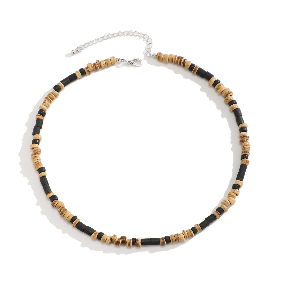 12g Weight Beads Pendant Material Necklace Classification Beads Chain Material 1 Piece Quantity Casual Occasion Wooden beads Material Geometric Pattern Men's Gender Beaded Design Basic Style Basic Geometric Wooden Beads Beaded Men's Necklace 3